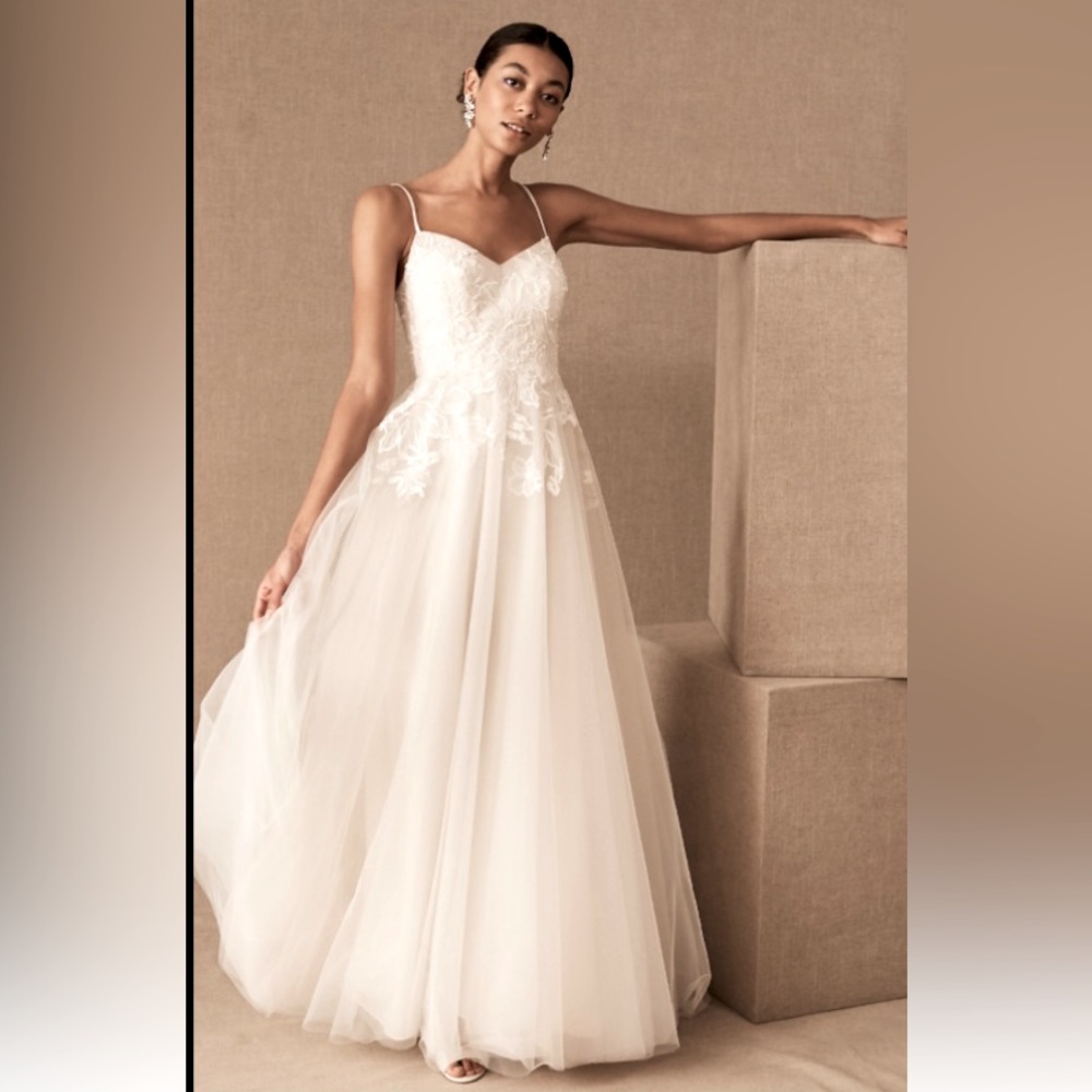 NWT! BHLDN Watters/W-TOO wedding dress # 14728R ‘Celimene’
size: 4